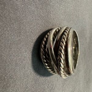 David Yurman Silver Multi-Band Ring